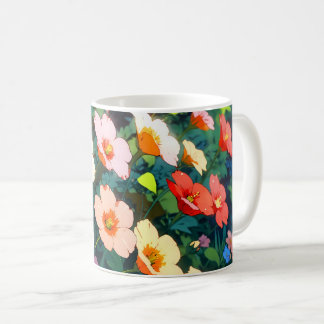 Caneca De Café Beautiful colorful anime flowers