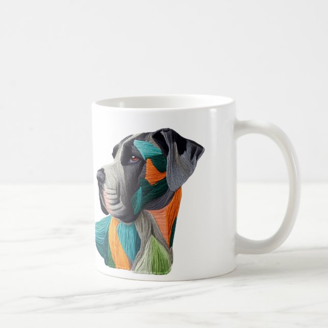 Caneca De Café Beautiful detailed unique style Great Dane mug (Direita)