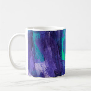 Caneca De Café Beautiful mixed media painting. Trendy hand painte