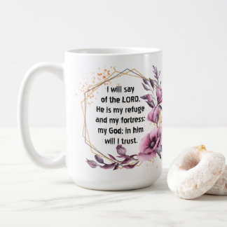 Caneca De Café Beautiful Psalm 91 Floral Coffee Mug