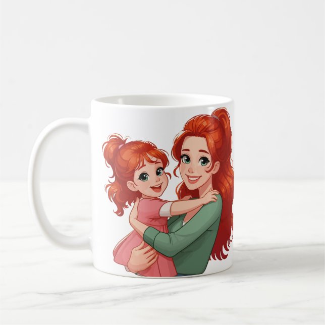 Caneca De Café Beautiful redhead mom (Esquerda)
