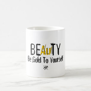 Caneca De Café BEAuTY (Dourado para si mesmo)
