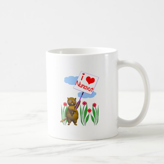 Caneca De Café Beaver Canadense ama Nunavut (Direita)