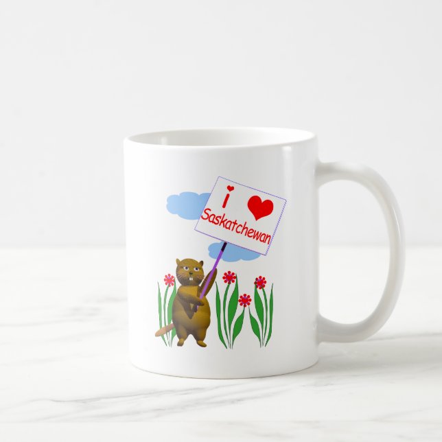 Caneca De Café Beaver Canadense ama Saskatchewan (Direita)