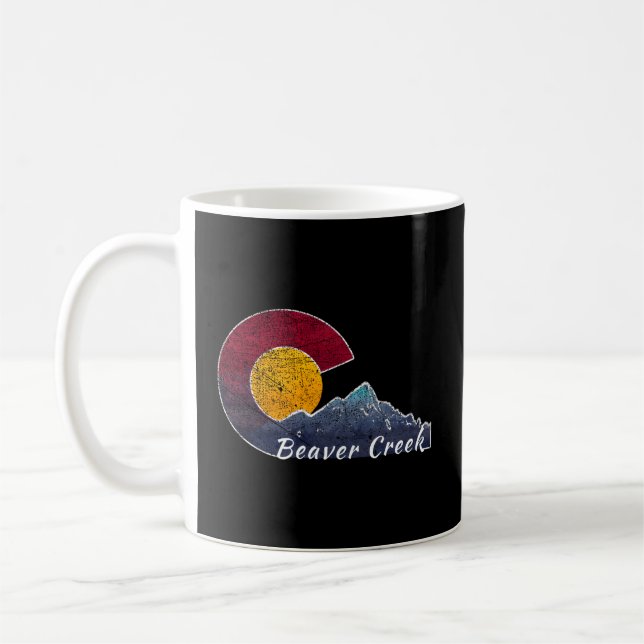 Caneca De Café Beaver Creek Colorado Flag Inspirado (Esquerda)