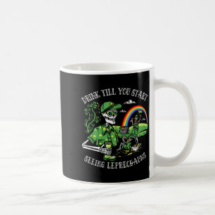 Caneca De Café Beba até começar a ver duendes dia de S. Patrício