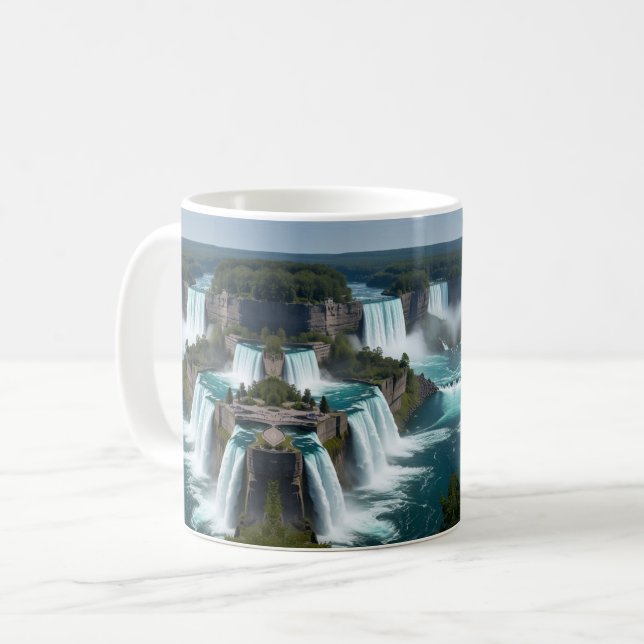 Caneca De Café “Beba junto às Cataratas – Niagara em Cada ” (Frente Esquerda)