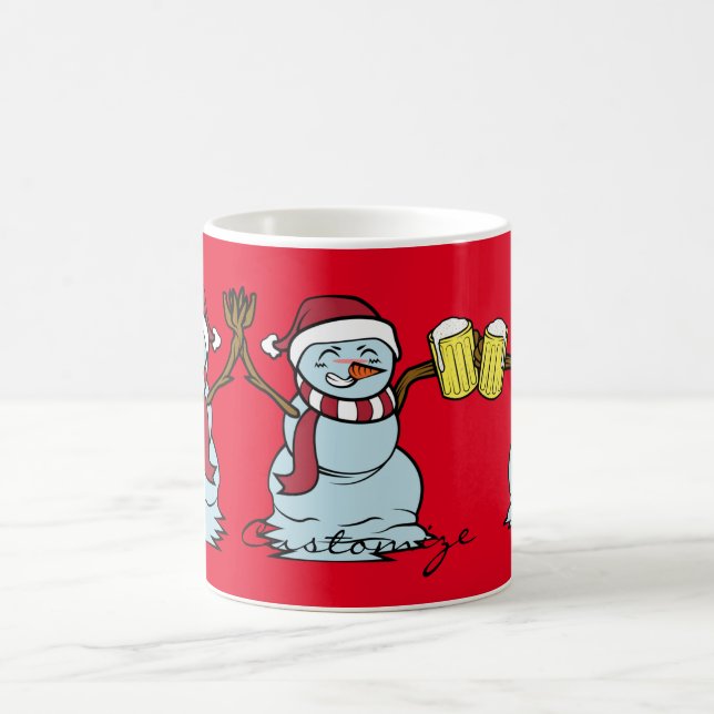 Caneca De Café Bebado de cerveja Snowman Thunder_Cove (Centro)