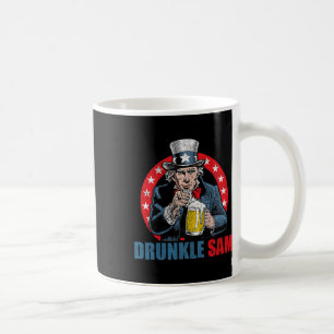 Caneca De Café Bêbado Sam Funny 4 De Julho Tio Sam Usa Beer D