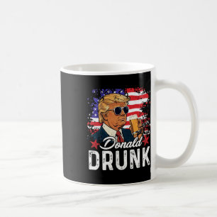 Caneca De Café Bebado Trump Beer Bebida 4 De Julho Bandeira Ameri