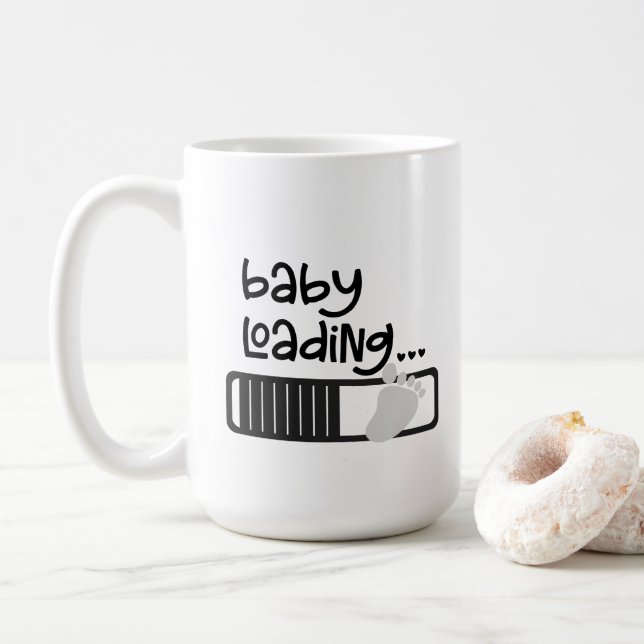 Caneca De Café Bebê a Caminho (Com Donut)