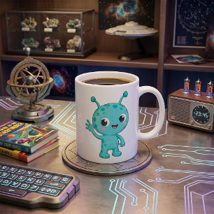 Caneca De Café Bebê Alien Espaço Monstro Fofo