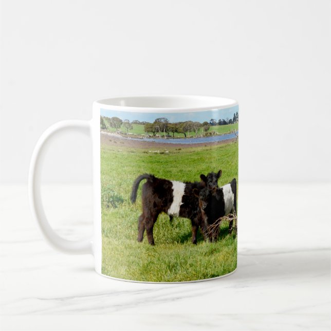 Caneca De Café Bebê Belado Vacas Galloway No País, (Esquerda)