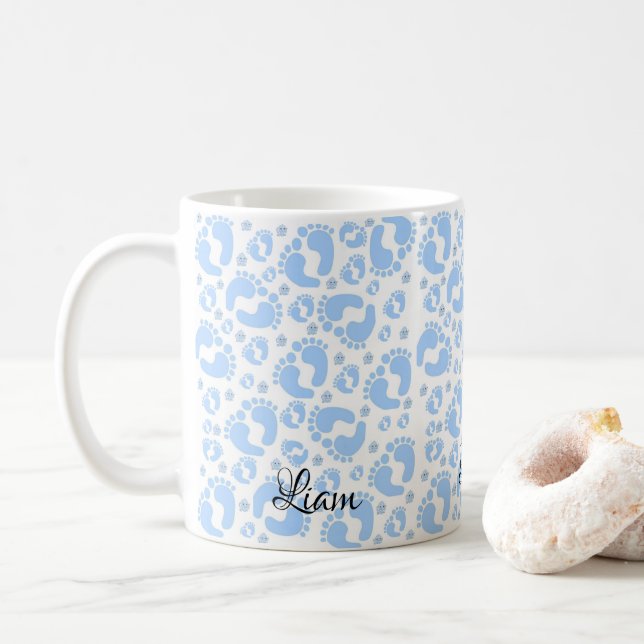 Caneca De Café Bebê Blue Feet Boys Mug (Com Donut)