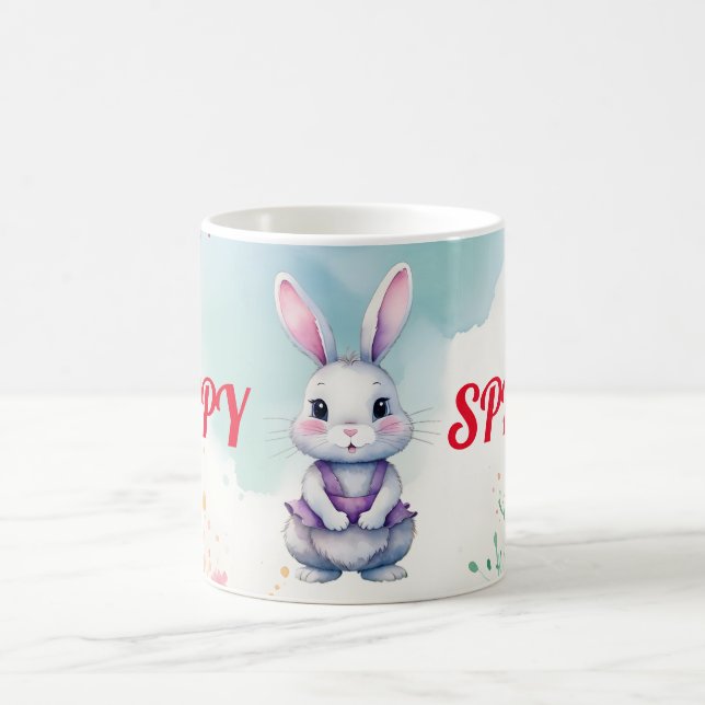 Caneca De Café Bebê Bunny em Primavera (Centro)