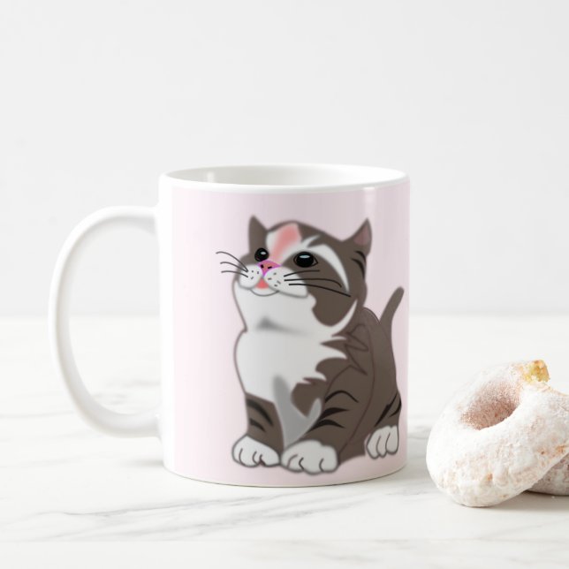 Caneca De Café Bebê Cat Mug (Com Donut)