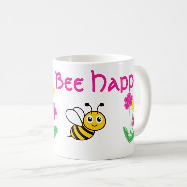Caneca De Café Bebê-Cute Personalizada Feliz (Frente Esquerda)