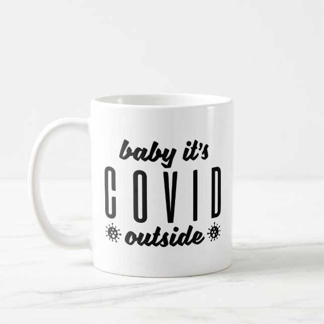 Caneca De Café Bebê É Covid Lá Fora (Esquerda)