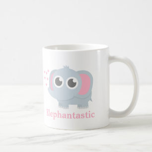 Caneca De Café Bebê Elefante Fofo Com Amor Por Meninas
