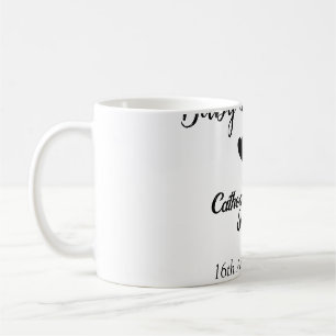Caneca De Café Bebê em flor chá de bebê simples coração preto dat