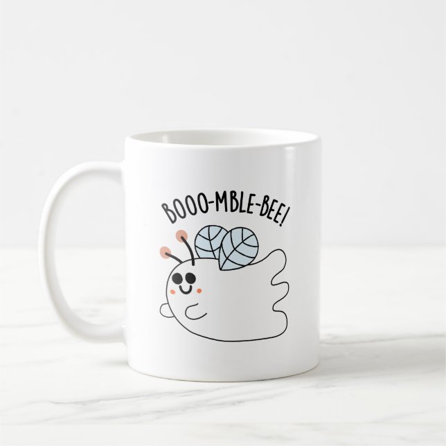 Caneca De Café Bebê Engraçada Engraçada Ghost Bee Pun (Esquerda)