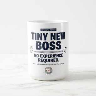 Caneca De Café Bebê Engraçado Pequeno Novo Chefe Sem Experiência