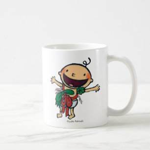 Caneca De Café Bebê envolvido nos arcos para o Natal
