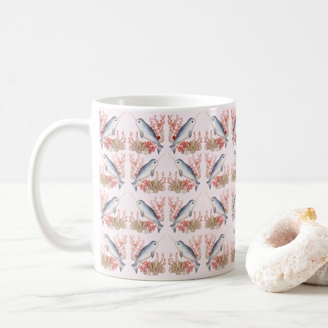 Caneca De Café Bebê, fofinha, conchas marinhas (Com Donut)
