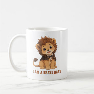 Caneca de Café "Bebê Leão Fofo 'Eu Sou Um Bebê Cor