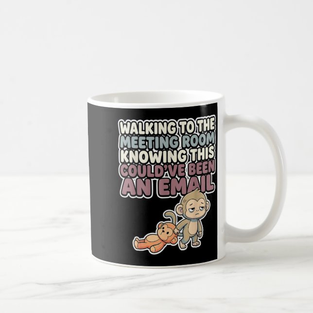 Caneca De Café Bebê macaco fofo meme kawaii macaco japonês (Direita)