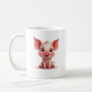 Caneca De Café Bebê Porco Fofo
