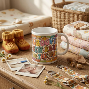 Caneca De Café Bebê Retrô Ensolarado a Caminho Groovy