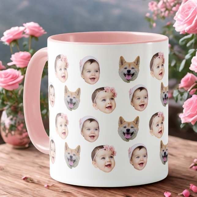 Caneca de Café Bebê Rosto Personalizado 3 (Criador carregado)