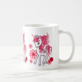 Caneca De Café Bebê Unicórnio Fofinho Vermelho