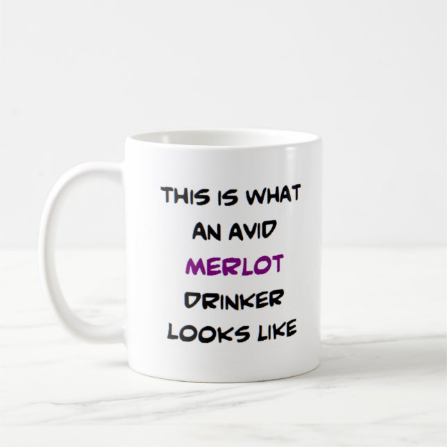 Caneca De Café bebedor de merlot, ávido (Esquerda)