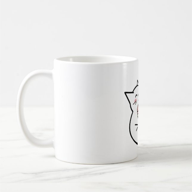 Caneca De Café Bebendo de gato Boba Milk kiten (Esquerda)