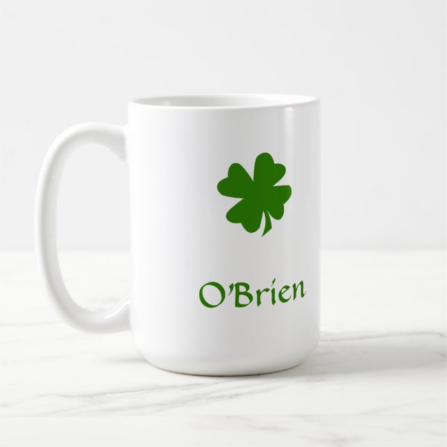 Caneca De Café Bebendo de nome personalizado do patrimônio irland (Esquerda)