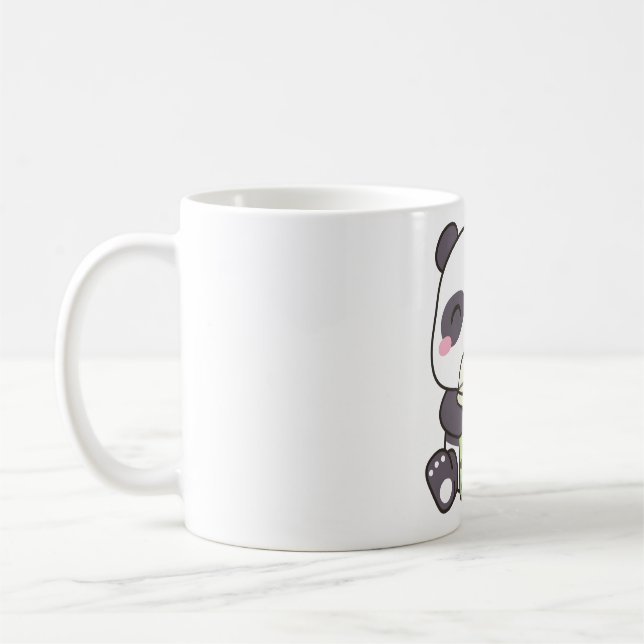Caneca De Café Bebendo de Panda Bonito Matcha Bubble Tea (Esquerda)