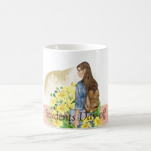 Caneca De Café Bebendo do dia dos estudantes