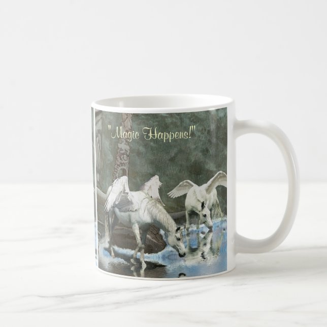 Caneca De Café BEBENDO PEGASI & TOTEMS Fantasy Art Mug (Direita)