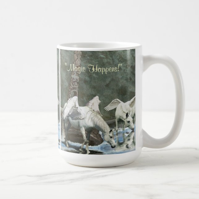 Caneca De Café BEBENDO PEGASI & TOTEMS Fantasy Art Mug (Direita)