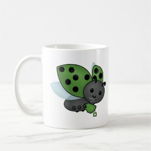 Caneca De Café Bebendo Tea Ladybug Coffee Mug