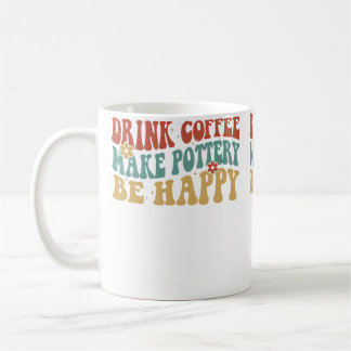 Caneca De Café Beber Café Fazer Cerâmica Ser Feliz Groovy Cerâmic