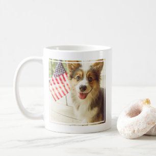 Caneca De Café Bebês Mais Pobres American Flag Corgi