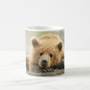 Caneca De Café Bebês Mais Pobres   Cubo-Urso-Marrom Costeiro
