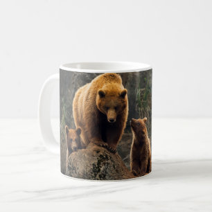 Caneca De Café Bebês Mais Pobres Família Brown Bear