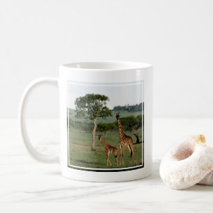 Caneca De Café Bebês Mais Pobres   Giraffe Calf & Mama