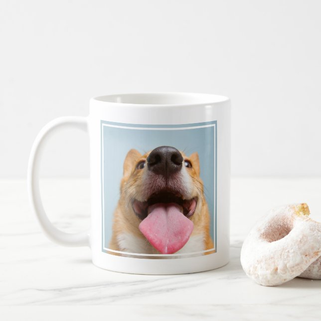 Caneca De Café Bebês Mais Pobres | Língua Corgi (Com Donut)