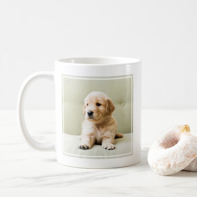 Caneca De Café Bebês Mais Pobres | Ouro Retriever Puppy (Com Donut)