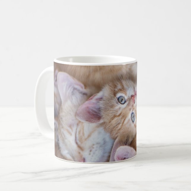 Caneca De Café Bebês Mais Pobres | Película De Gato Laranja (Frente Esquerda)